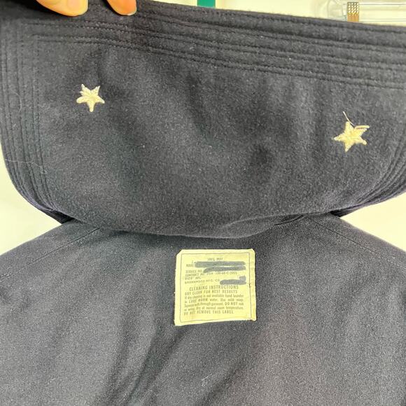 Vtg U.S. Navy Cracker Jack Uniform Brownwood 40L Wool Jumper Dress Blue Sailor - Picture 6 of 9